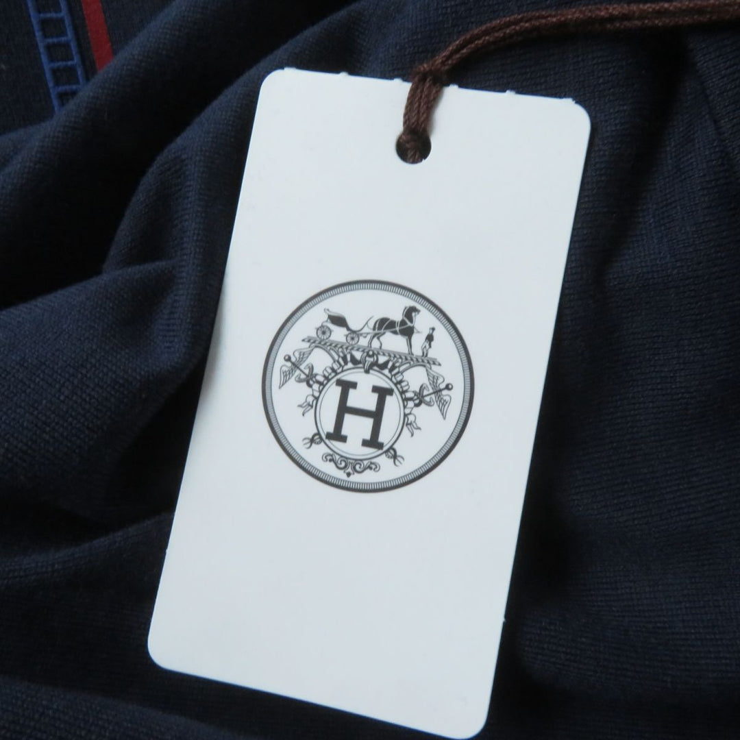 HERMES Cut cotton Navy 36
