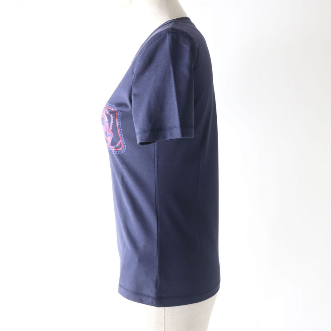 HERMES Cut cotton Navy 36