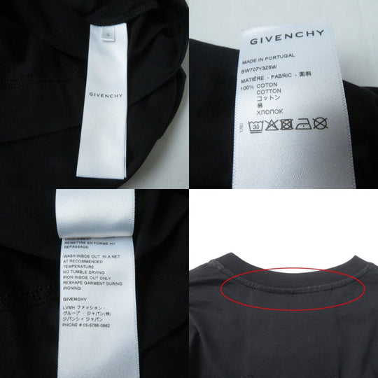 GIVENCHY Short sleeve T-shirt BW707Y3Z5W cotton black S