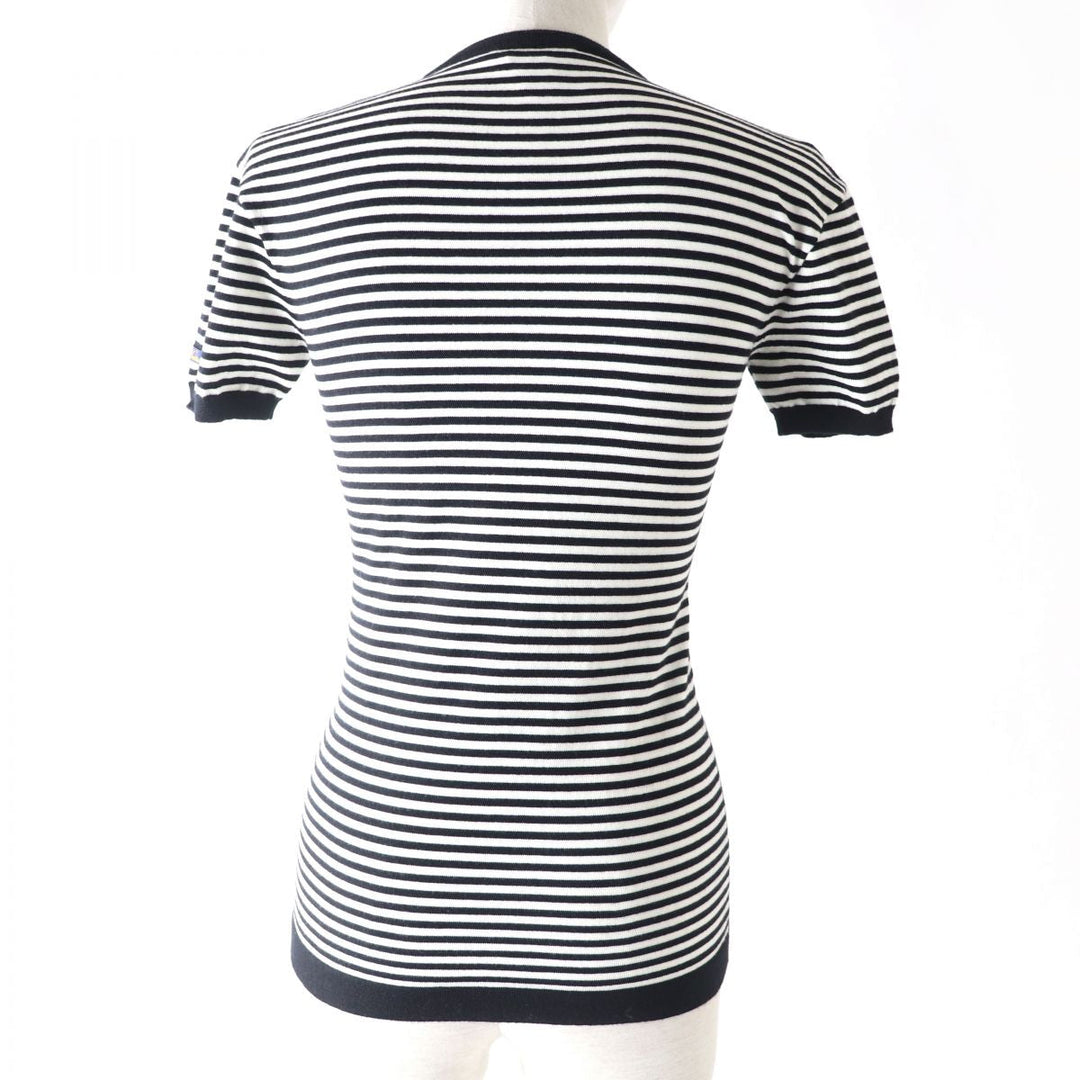 LOUIS VUITTON knit cashmere Black x white XS