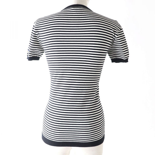 LOUIS VUITTON knit cashmere Black x white XS