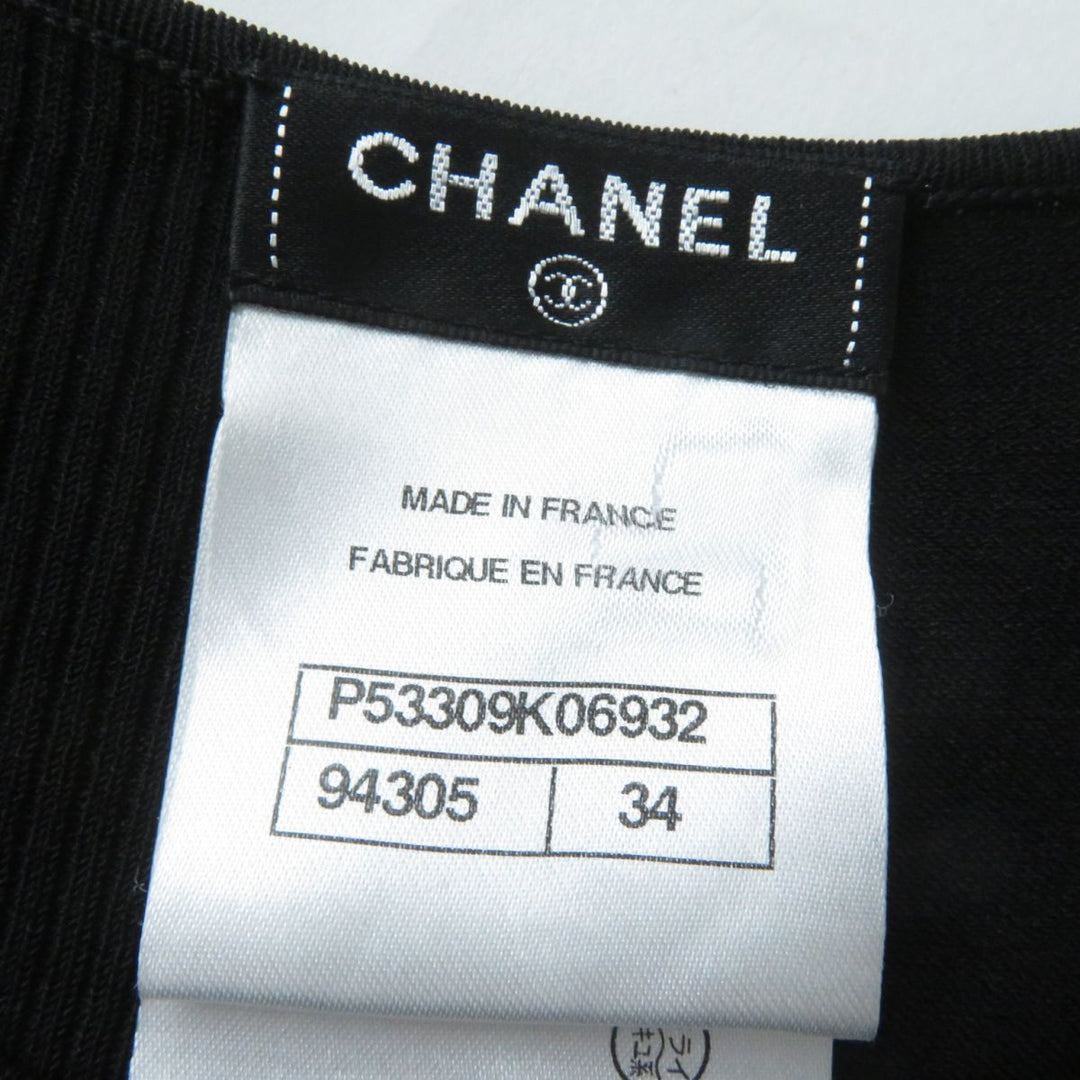 CHANEL knit Rayon black 34