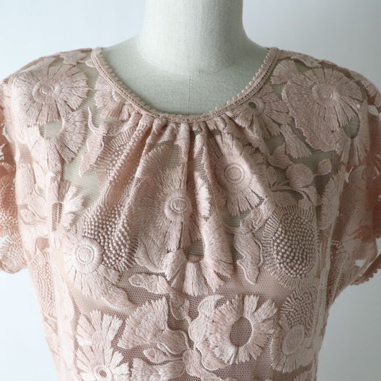 VALENTINO one piece Nylon pink beige 44