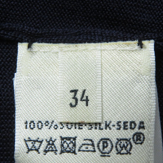HERMES one piece cotton Navy 34