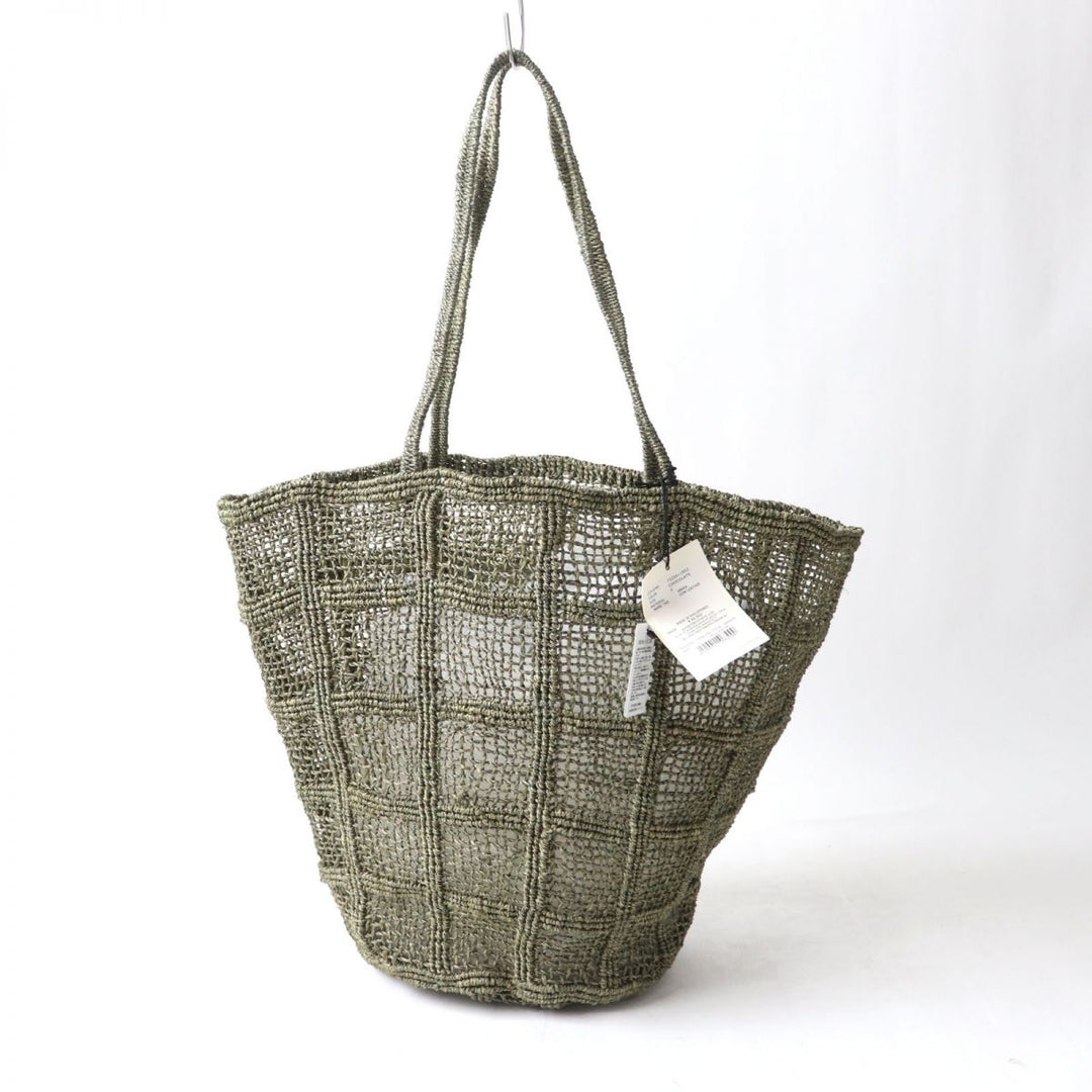 Name. Tote Bag leather khaki F