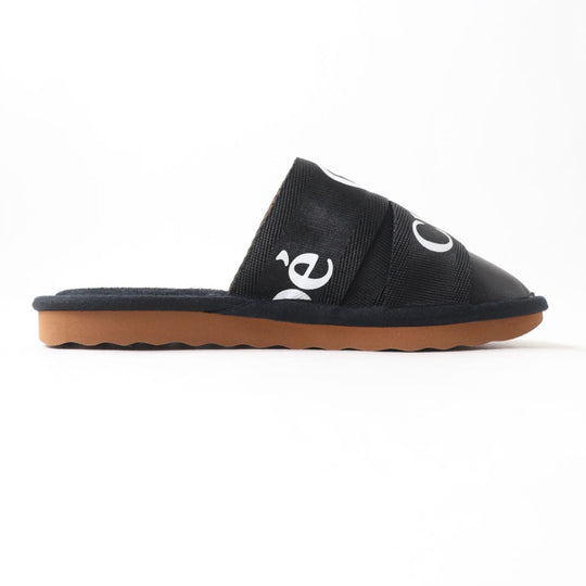 Chloe Mule Canvas, Rubber, Leather Black x white 36