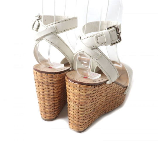 PRADA Sandals leather white 37