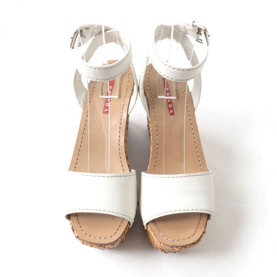 PRADA Sandals leather white 37