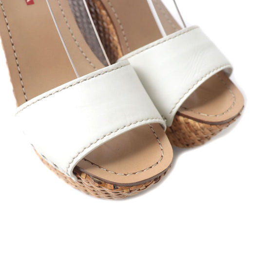 PRADA Sandals leather white 37