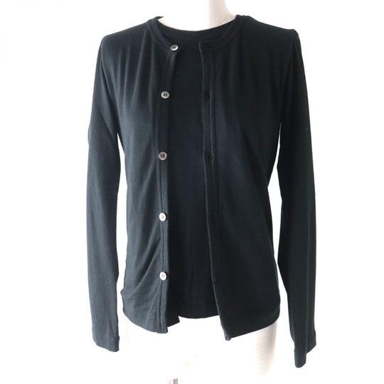 COMME des GARCONS cardigan cotton black XS