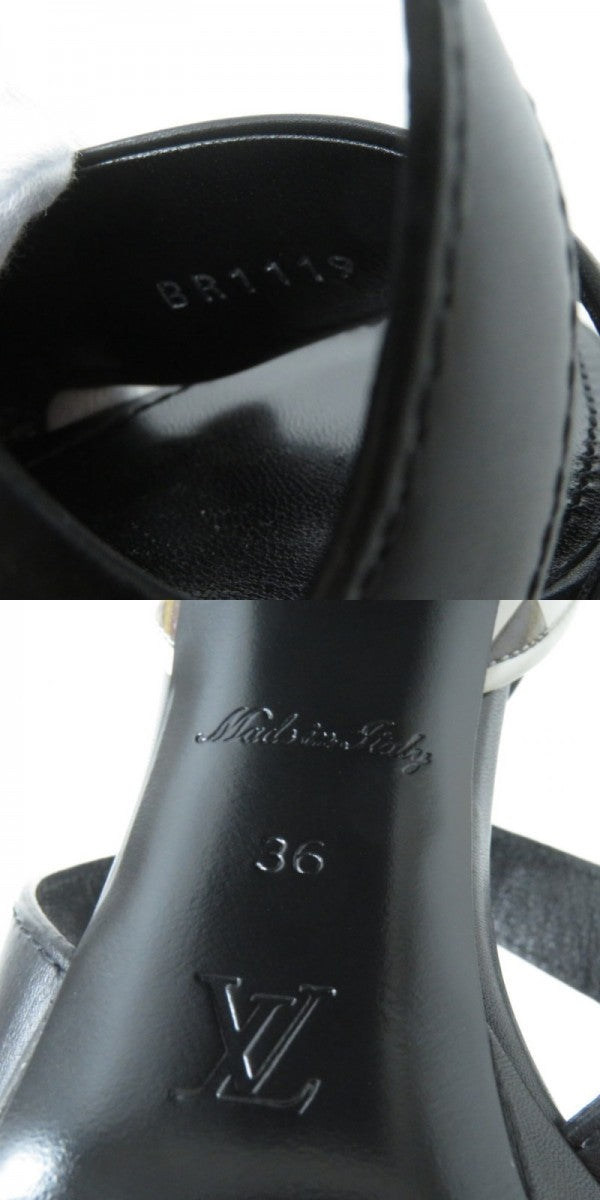 LOUIS VUITTON Sandals leather Black x multicolor 36