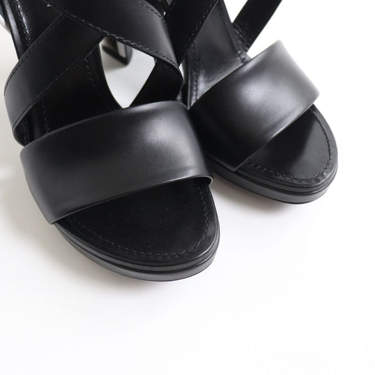 LOUIS VUITTON Sandals leather Black x multicolor 36