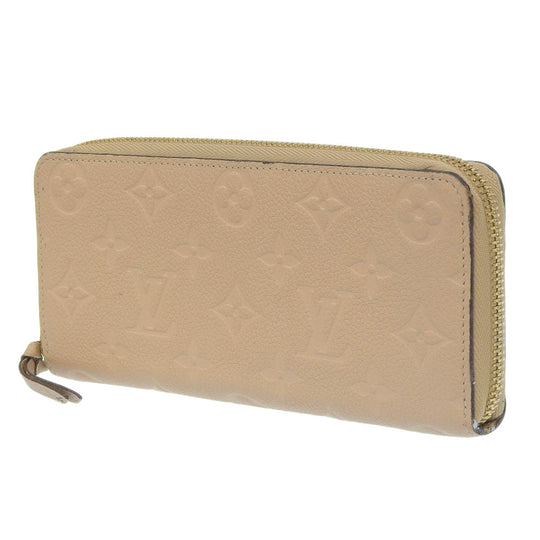 LOUIS VUITTON Long Wallet Purse M60173 Monogram Ann Platt beige Portefeuille Clemence Women Used Authentic