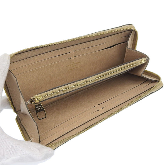 LOUIS VUITTON Long Wallet Purse M60173 Monogram Ann Platt beige Portefeuille Clemence Women Used Authentic