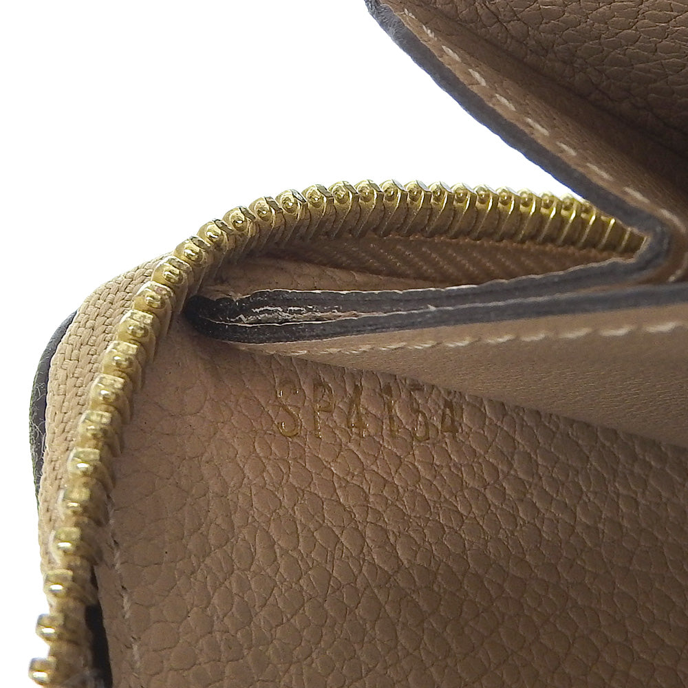 LOUIS VUITTON Long Wallet Purse M60173 Monogram Ann Platt beige Portefeuille Clemence Women Used Authentic