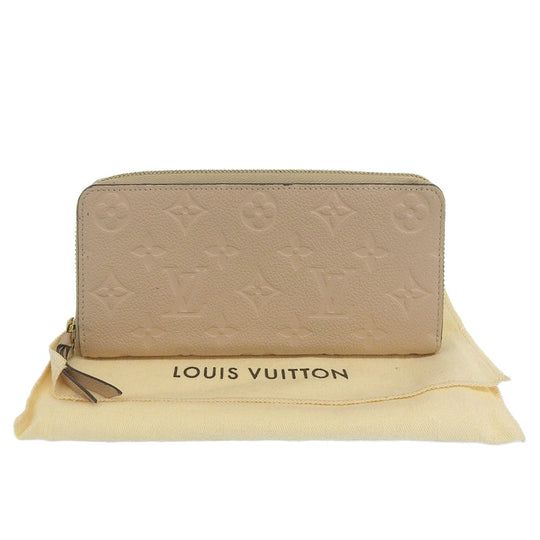 LOUIS VUITTON Long Wallet Purse M60173 Monogram Ann Platt beige Portefeuille Clemence Women Used Authentic