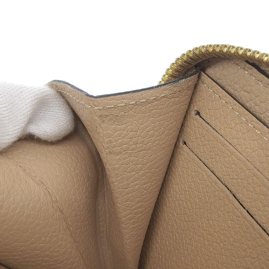 LOUIS VUITTON Long Wallet Purse M60173 Monogram Ann Platt beige Portefeuille Clemence Women Used Authentic