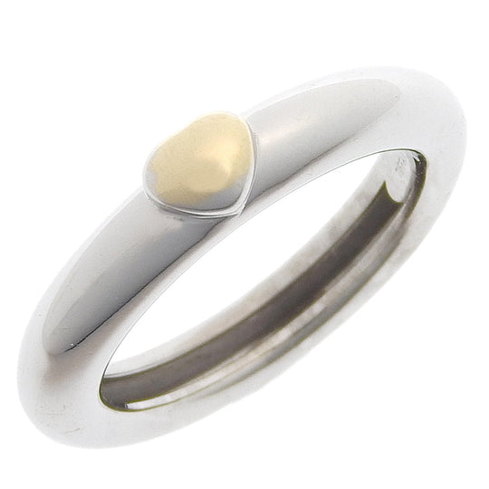 TIFFANY&Co. Ring K18 White Gold, K18 Yellow Gold Silver vintage heart Friendship Women Used Authentic