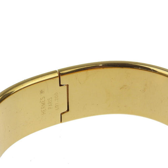 HERMES Watches Quartz LO1.201 Plated Gold Green Cloisonne Location gold dial Women Used Authentic