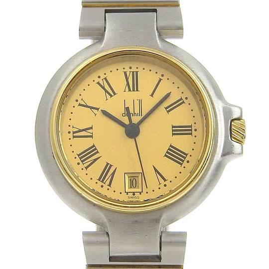 Dunhill Watches Quartz Stainless Steel , Plated Gold Silver / Gold Millennium gold dial Women Used Authentic