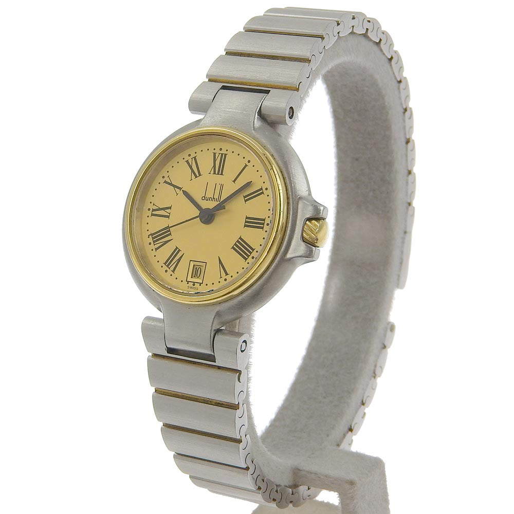Dunhill Watches Quartz Stainless Steel , Plated Gold Silver / Gold Millennium gold dial Women Used Authentic