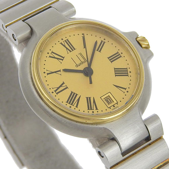 Dunhill Watches Quartz Stainless Steel , Plated Gold Silver / Gold Millennium gold dial Women Used Authentic
