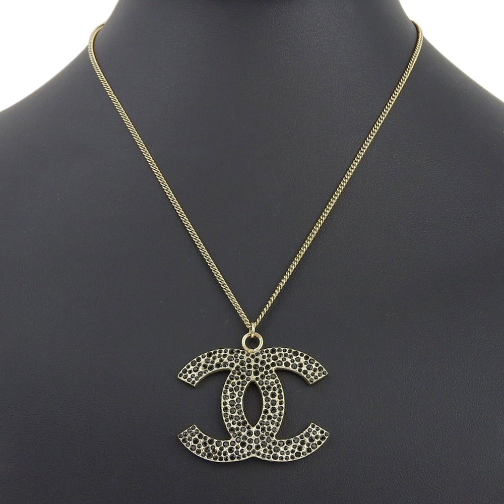 CHANEL Necklace Plated Gold gold COCO Mark Women Used Authentic