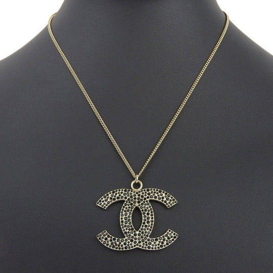 CHANEL Necklace Plated Gold gold COCO Mark Women Used Authentic