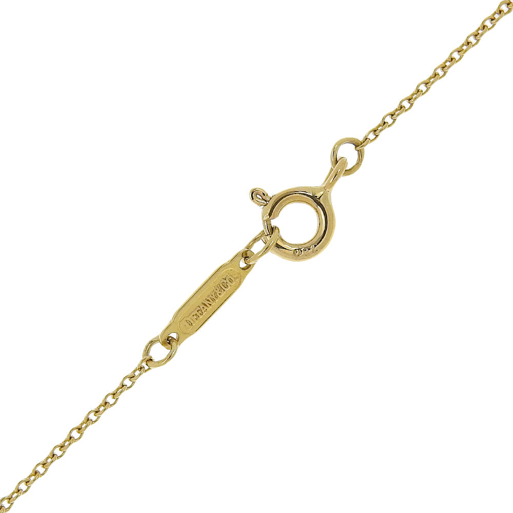TIFFANY&Co. Necklace K18 yellow gold gold Heart & Ribbon Women Used Authentic