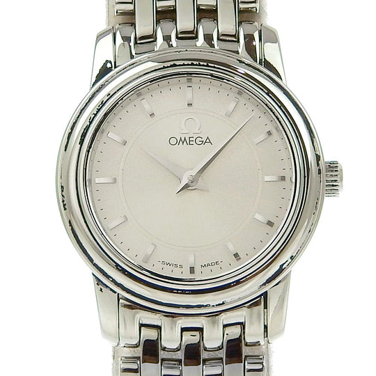 OMEGA Watches Quartz 4570.31 Stainless Steel Silver Devil Silver dial Women Used Authentic