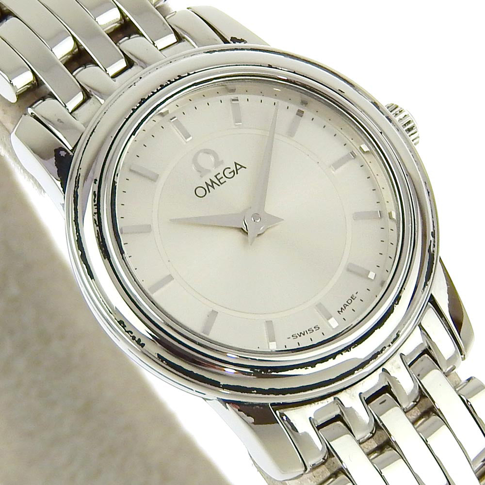 OMEGA Watches Quartz 4570.31 Stainless Steel Silver Devil Silver dial Women Used Authentic