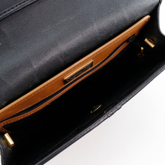 Christian Dior Shoulder Bag leather black Women Used Authentic