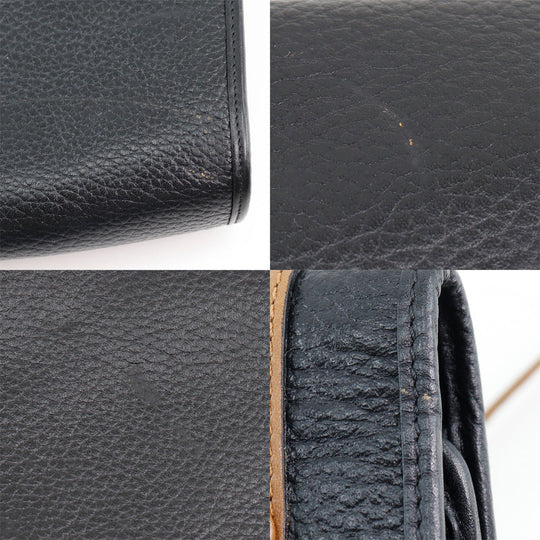 Christian Dior Shoulder Bag leather black Women Used Authentic