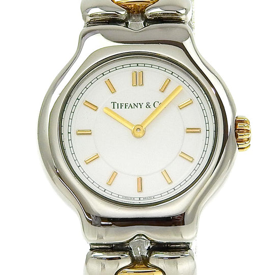 TIFFANY&Co. Watches Quartz L0112 Stainless Steel white Tisolo White dial Women Used Authentic
