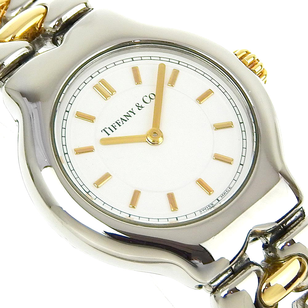 TIFFANY&Co. Watches Quartz L0112 Stainless Steel white Tisolo White dial Women Used Authentic