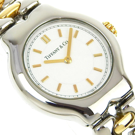 TIFFANY&Co. Watches Quartz L0112 Stainless Steel white Tisolo White dial Women Used Authentic