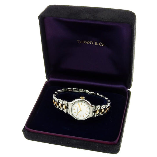 TIFFANY&Co. Watches Quartz L0112 Stainless Steel white Tisolo White dial Women Used Authentic