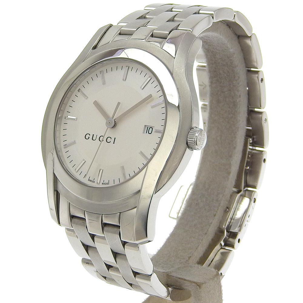 GUCCI Watches Quartz 5500XL Stainless Steel Silver Silver dial mens Used Authentic