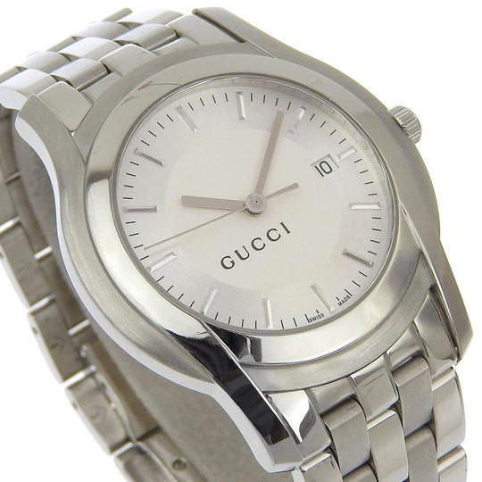 GUCCI Watches Quartz 5500XL Stainless Steel Silver Silver dial mens Used Authentic