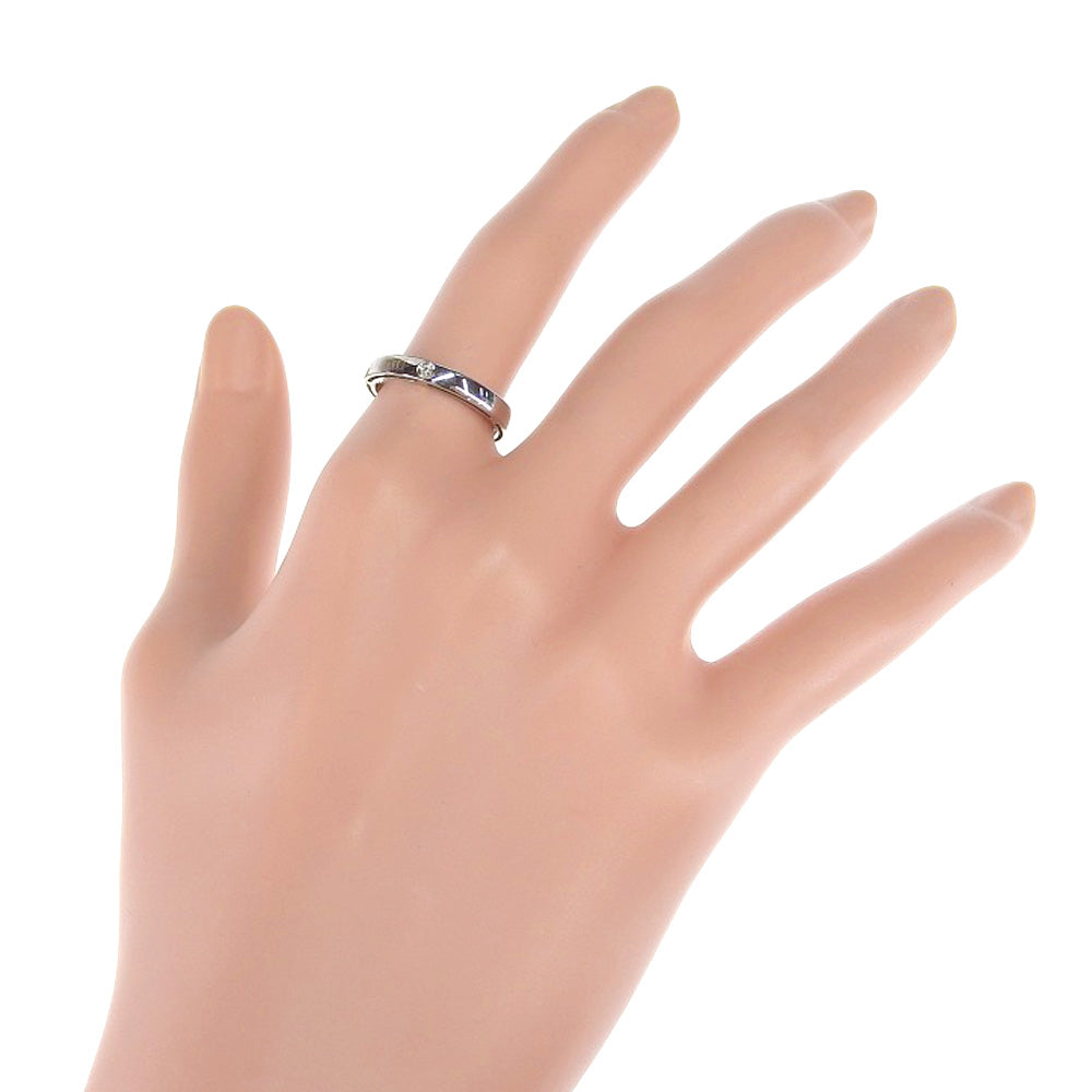 Damiani Ring K18 White Gold, Diamond Silver 1P diamond D side Women Used Authentic