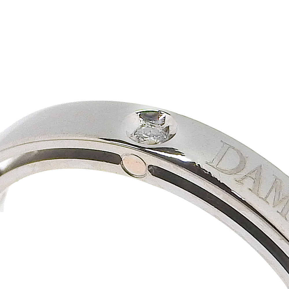 Damiani Ring K18 White Gold, Diamond Silver 1P diamond D side Women Used Authentic