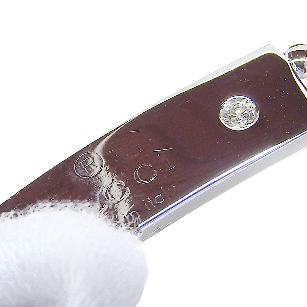 GUCCI Necklace K18 White Gold, Diamond Silver unisex(Unisex) Used Authentic