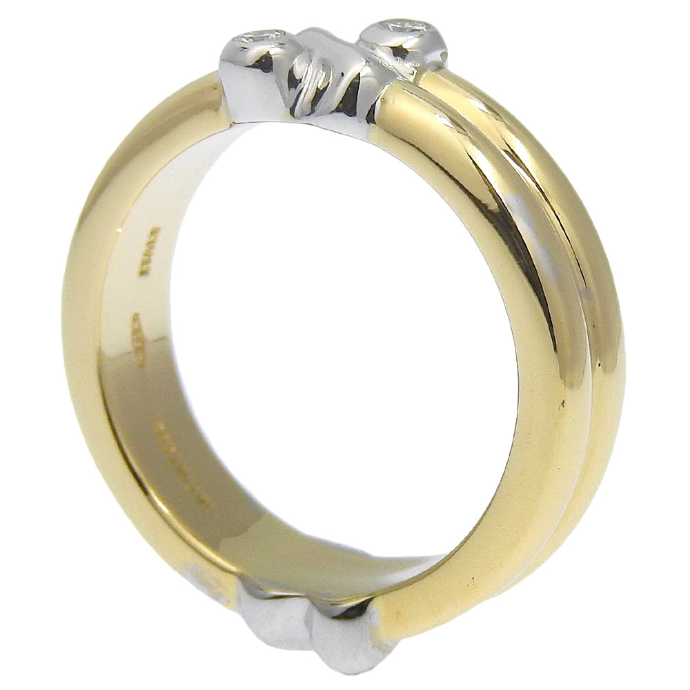 TIFFANY&Co. Ring K18 Yellow Gold, Diamond gold Signature ring Women Used Authentic