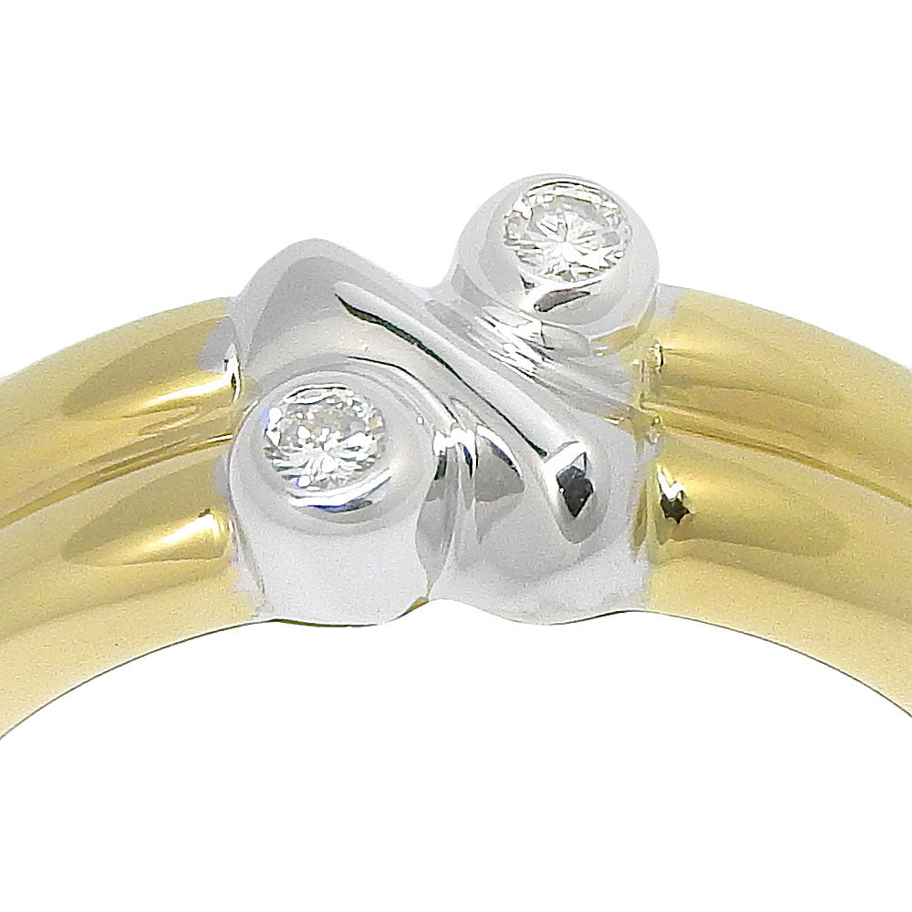 TIFFANY&Co. Ring K18 Yellow Gold, Diamond gold Signature ring Women Used Authentic
