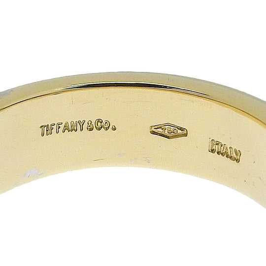 TIFFANY&Co. Ring K18 Yellow Gold, Diamond gold Signature ring Women Used Authentic