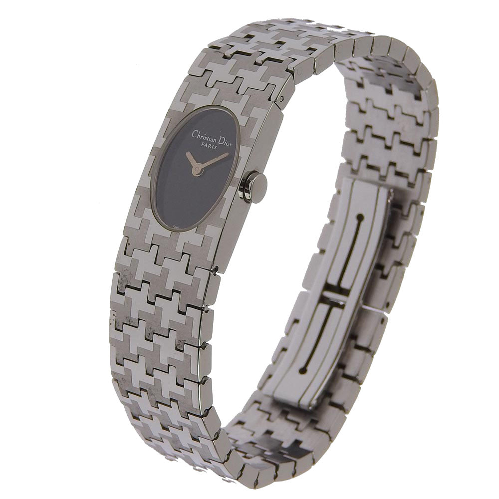 Dior Watches Quartz D70-100 Stainless Steel Silver Miss Dior black dial Women Used Authentic