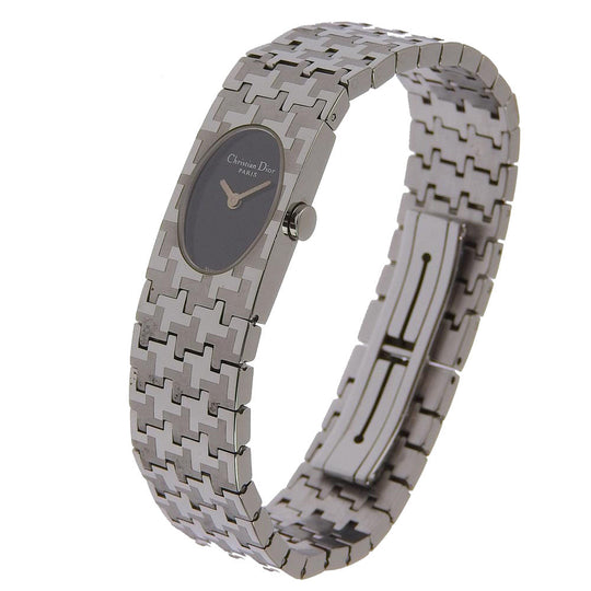 Dior Watches Quartz D70-100 Stainless Steel Silver Miss Dior black dial Women Used Authentic
