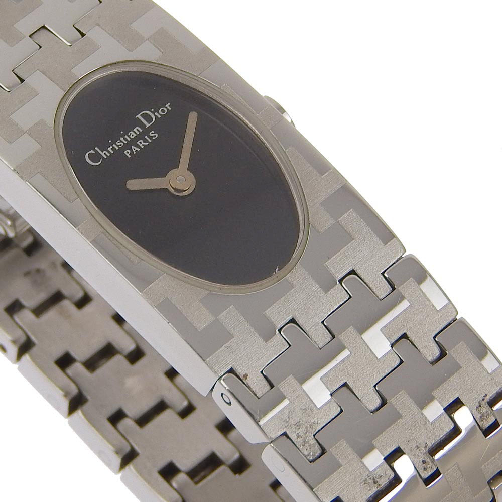 Dior Watches Quartz D70-100 Stainless Steel Silver Miss Dior black dial Women Used Authentic