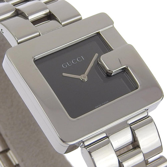 GUCCI Watches Quartz 4600L Stainless Steel Silver black dial Women Used Authentic