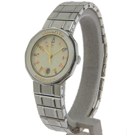 CORUM Watches Quartz 39.610.20V50 Stainless Steel Silver Admirals cup Ivory dial Women Used Authentic